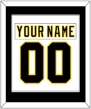 Boston Nameplate & Number (Back) Combined - Home White (1977-1981) - Single Mat 1