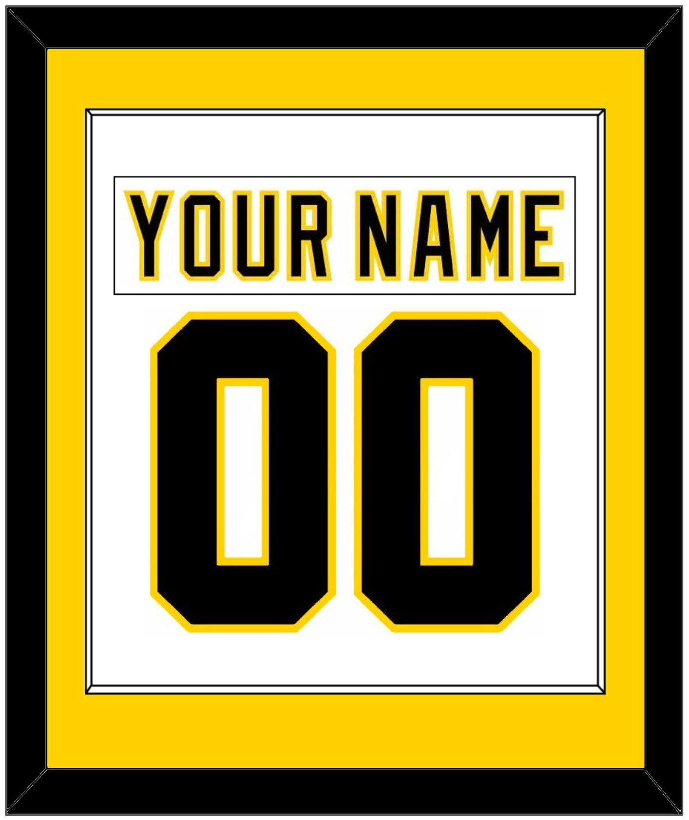 Boston Nameplate & Number (Back) Combined - Home White (1977-1981) - Essential Tier 2