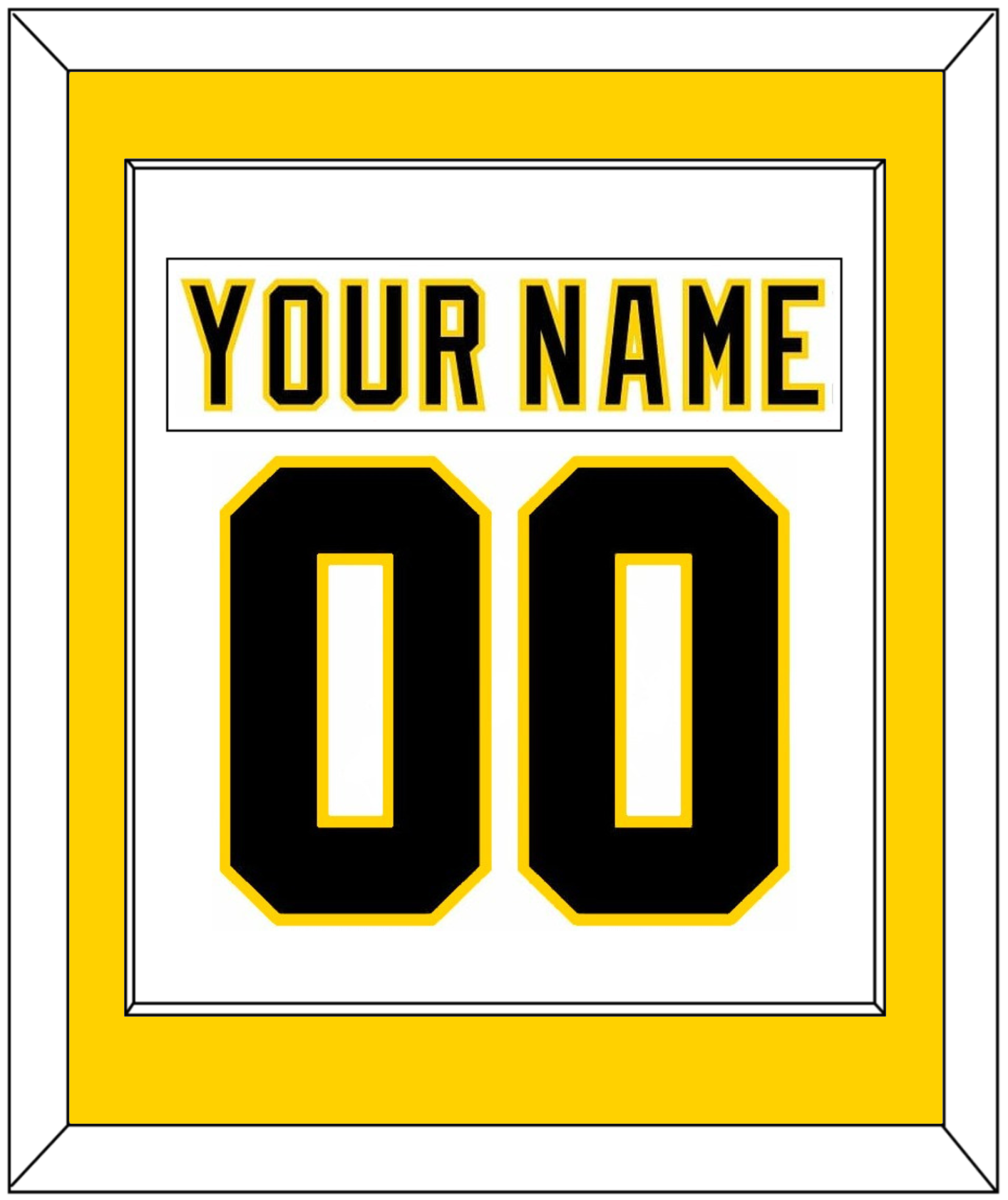 Boston Nameplate & Number (Back) Combined - Home White (1977-1981) - Essential Tier 2