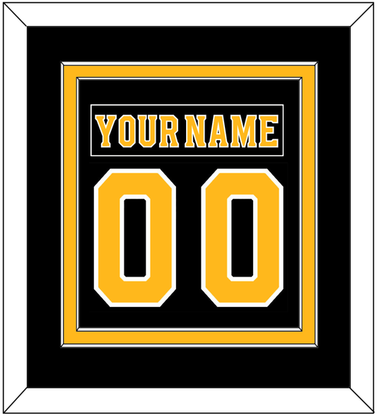 Boston Nameplate & Number (Back) Combined - Home Black - Signature Tier 2