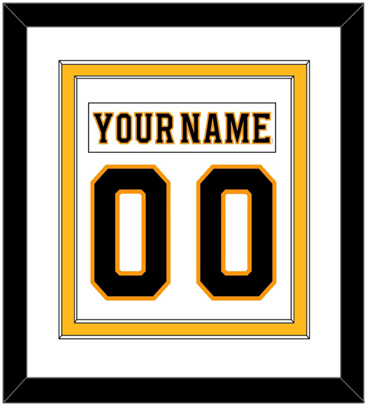 Boston Nameplate & Number (Back) Combined - Road White - Signature Tier 1