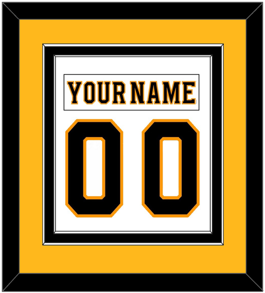 Boston Nameplate & Number (Back) Combined - Road White - Signature Tier 3