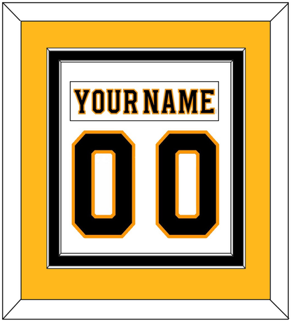 Boston Nameplate & Number (Back) Combined - Road White - Signature Tier 3