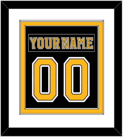 Boston Nameplate & Number (Back) Combined - Home Black (2007-2017) - Signature Tier 1