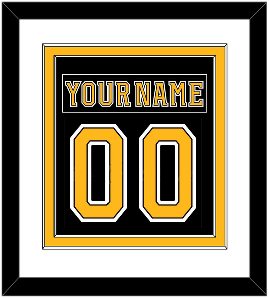 Boston Nameplate & Number (Back) Combined - Home Black (2007-2017) - Signature Tier 1