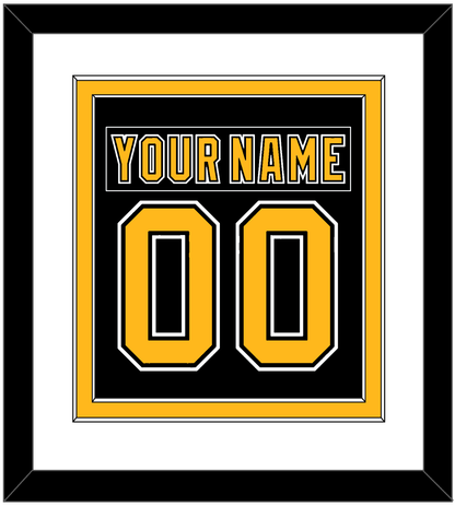 Boston Nameplate & Number (Back) Combined - Road/Home Black (1995-2007) - Signature Tier 1