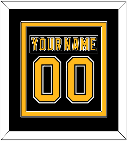 Boston Nameplate & Number (Back) Combined - Road/Home Black (1995-2007) - Signature Tier 2