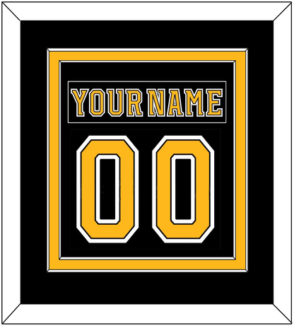 Boston Nameplate & Number (Back) Combined - Home Black (2007-2017) - Signature Tier 2