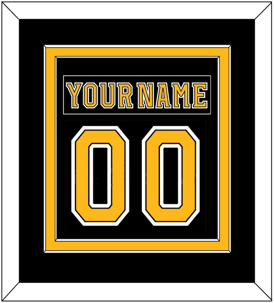 Boston Nameplate & Number (Back) Combined - Home Black (2007-2017) - Signature Tier 2
