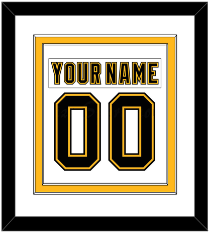 Boston Nameplate & Number (Back) Combined - Home/Road White (1995-2007) - Signature Tier 1