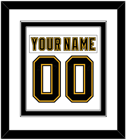 Boston Nameplate & Number (Back) Combined - Home/Road White (1995-2007) - Signature Tier 2