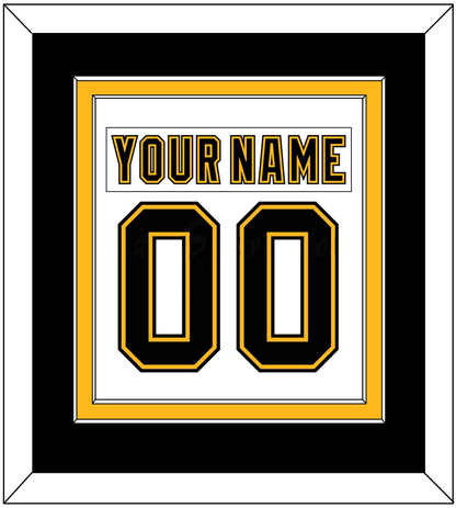 Boston Nameplate & Number (Back) Combined - Home/Road White (1995-2007) - Signature Tier 3