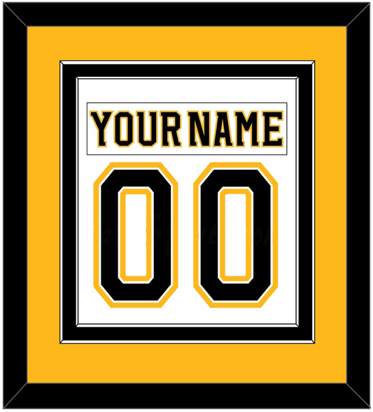 Boston Nameplate & Number (Back) Combined - Road White (2007-2017) - Signature Tier 4