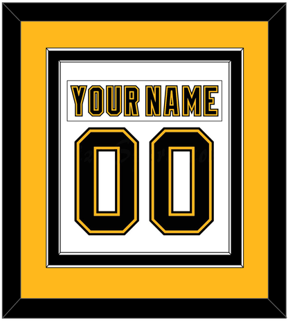 Boston Nameplate & Number (Back) Combined - Home/Road White (1995-2007) - Signature Tier 4