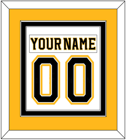 Boston Nameplate & Number (Back) Combined - Road White (2007-2017) - Signature Tier 4