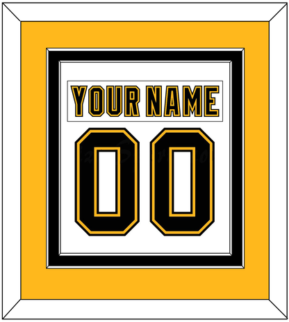 Boston Nameplate & Number (Back) Combined - Home/Road White (1995-2007) - Signature Tier 4