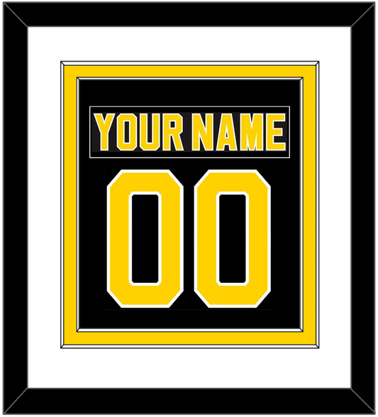 Boston Nameplate & Number (Back) Combined - Road Black (1981-1995) - Signature Tier 1