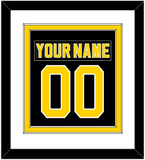 Boston Nameplate & Number (Back) Combined - Road Black (1981-1995) - Double Mat 1