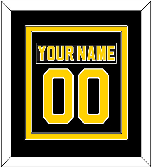 Boston Nameplate & Number (Back) Combined - Road Black (1981-1995) - Signature Tier 2