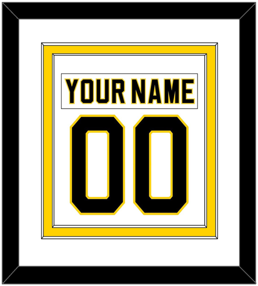 Boston Nameplate & Number (Back) Combined - Home White (1981-1995) - Signature Tier 1