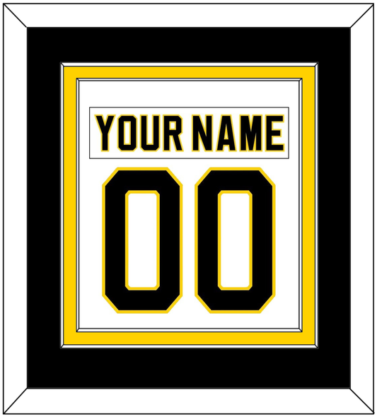 Boston Nameplate & Number (Back) Combined - Home White (1981-1995) - Signature Tier 3