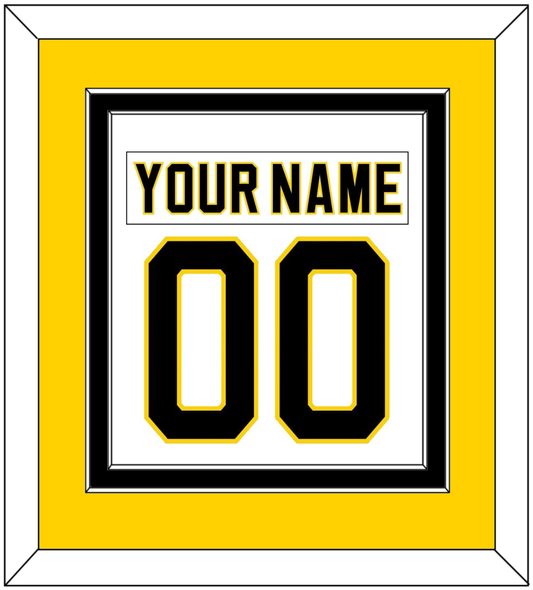 Boston Nameplate & Number (Back) Combined - Home White (1981-1995) - Signature Tier 4