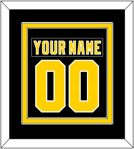 Boston Nameplate & Number (Back) Combined - Road Black (1977-1981) - Signature Tier 2