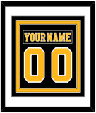Boston Nameplate & Number (Back) Combined - Home Black - Triple Mat 1