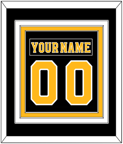 Boston Nameplate & Number (Back) Combined - Home Black - Premier Tier 2
