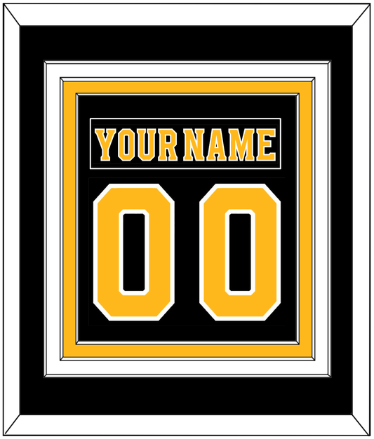 Boston Nameplate & Number (Back) Combined - Home Black - Premier Tier 2
