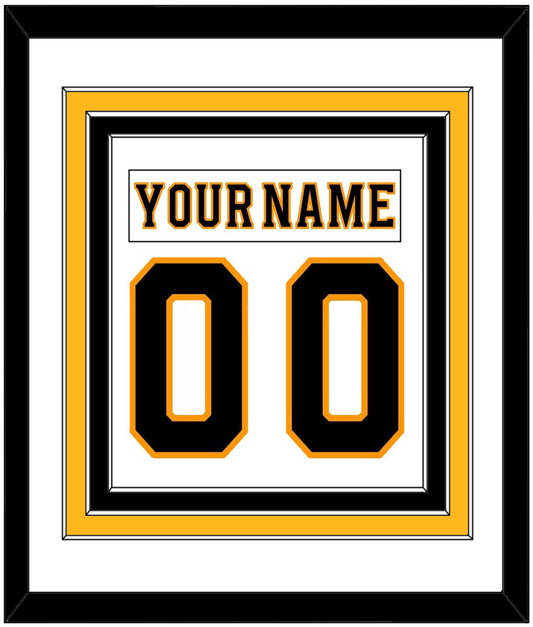 Boston Nameplate & Number (Back) Combined - Road White - Premier Tier 1