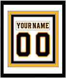 Boston Nameplate & Number (Back) Combined - Road White - Triple Mat 1
