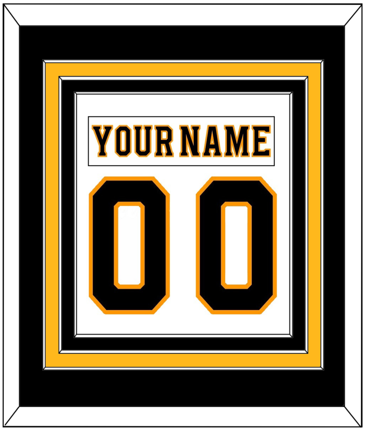 Boston Nameplate & Number (Back) Combined - Road White - Premier Tier 2