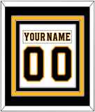 Boston Nameplate & Number (Back) Combined - Road White - Triple Mat 2