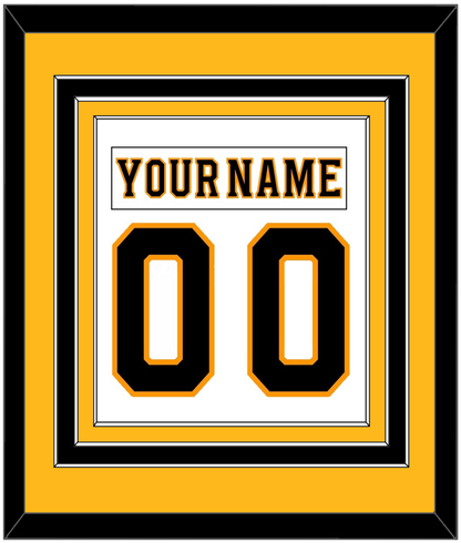 Boston Nameplate & Number (Back) Combined - Road White - Premier Tier 3