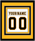 Boston Nameplate & Number (Back) Combined - Road White - Triple Mat 3