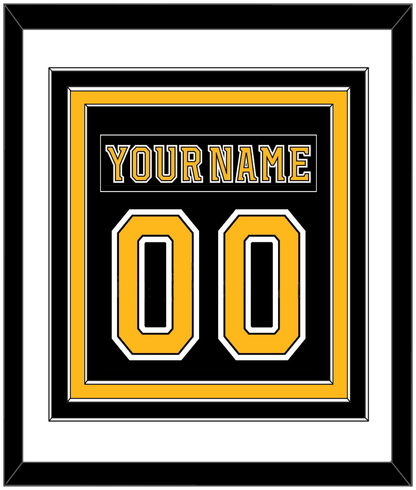 Boston Nameplate & Number (Back) Combined - Home Black (2007-2017) - Premier Tier 1