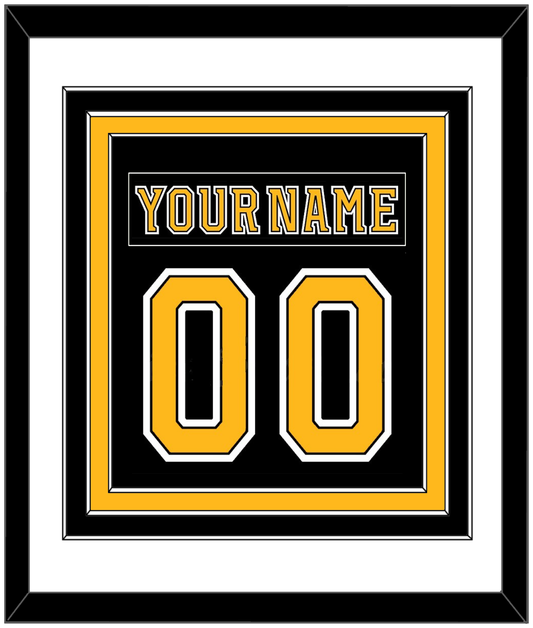 Boston Nameplate & Number (Back) Combined - Home Black (2007-2017) - Premier Tier 1