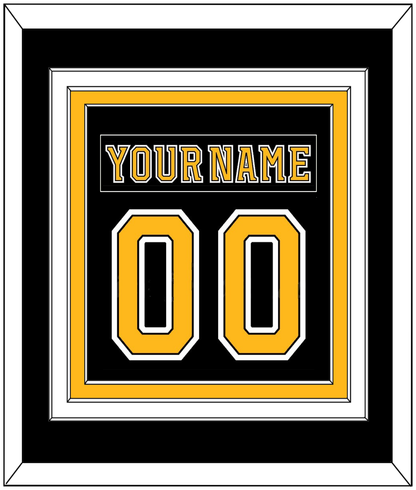 Boston Nameplate & Number (Back) Combined - Home Black (2007-2017) - Premier Tier 2