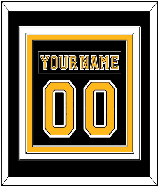 Boston Nameplate & Number (Back) Combined - Home Black (2007-2017) - Premier Tier 2