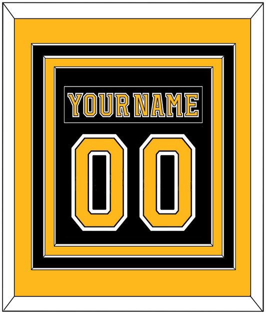 Boston Nameplate & Number (Back) Combined - Home Black (2007-2017) - Premier Tier 3