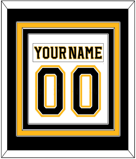 Boston Nameplate & Number (Back) Combined - Road White (2007-2017) - Premier Tier 2