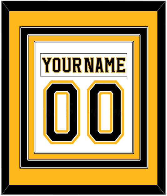 Boston Nameplate & Number (Back) Combined - Road White (2007-2017) - Premier Tier 3