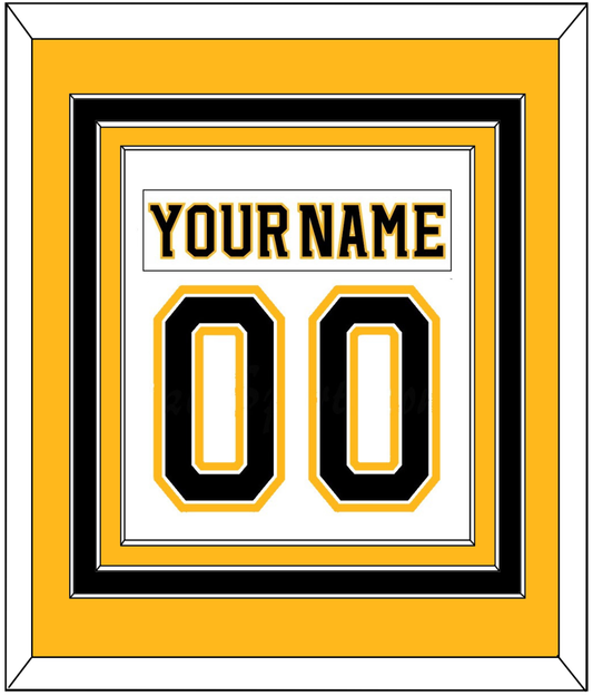 Boston Nameplate & Number (Back) Combined - Road White (2007-2017) - Premier Tier 3