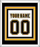 Boston Nameplate & Number (Back) Combined - Home/Road White (1995-2007) - Triple Mat 2
