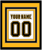 Boston Nameplate & Number (Back) Combined - Home/Road White (1995-2007) - Triple Mat 3