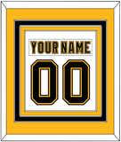 Boston Nameplate & Number (Back) Combined - Home/Road White (1995-2007) - Triple Mat 3