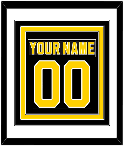 Boston Nameplate & Number (Back) Combined - Road Black (1981-1995) - Premier Tier 1