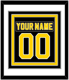Boston Nameplate & Number (Back) Combined - Road Black (1981-1995) - Triple Mat 1