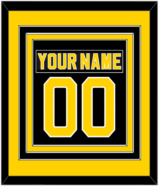Boston Nameplate & Number (Back) Combined - Road Black (1981-1995) - Premier Tier 3